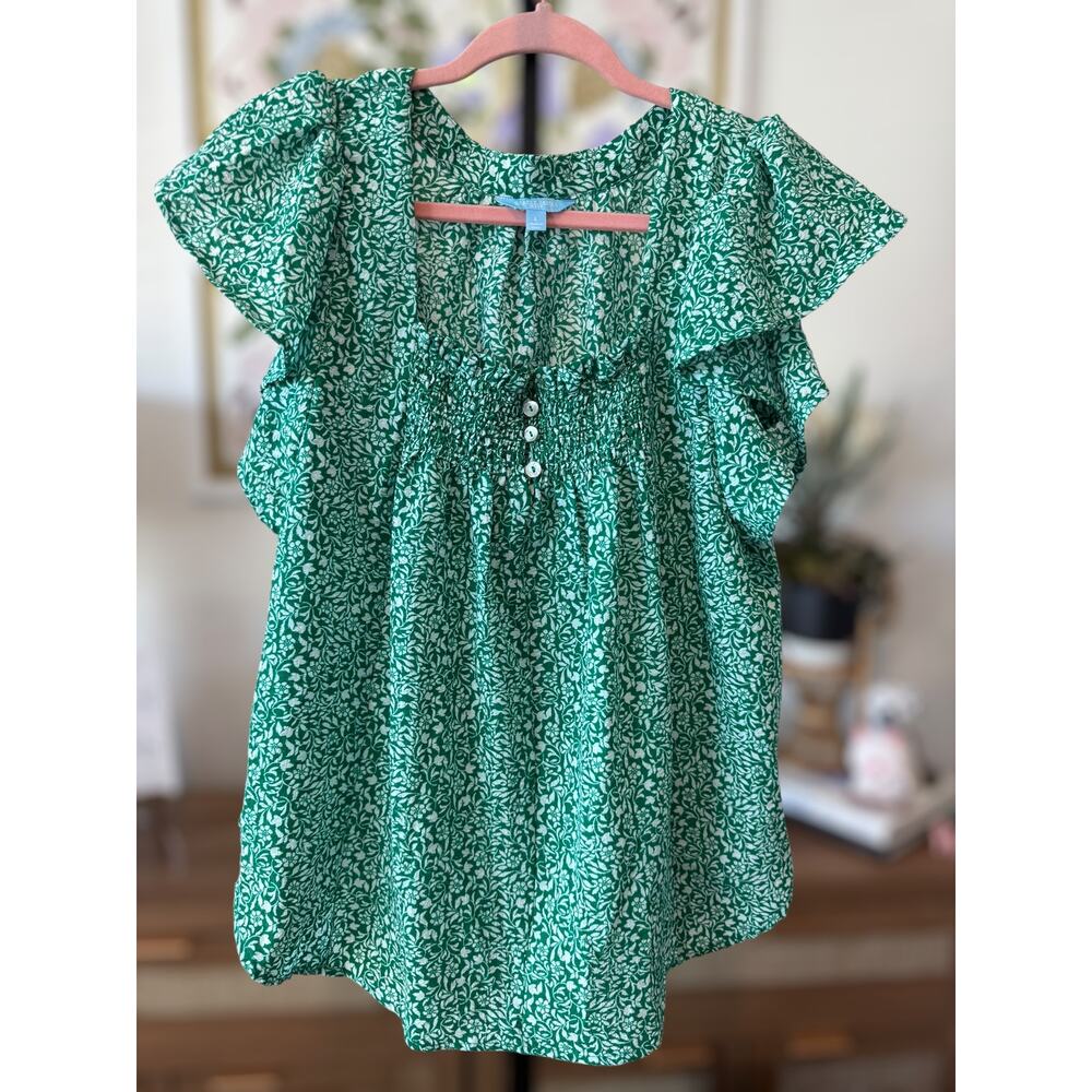 Draper James Rsvp Flutter Sleeve Floral Print Smo… - image 2